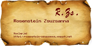 Rosenstein Zsuzsanna névjegykártya