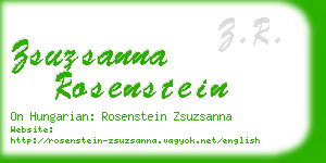 zsuzsanna rosenstein business card